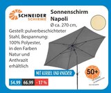Sonnenschirm im V-Markt Prospekt Sonnenschirm Napoli von Schneider Schirme im aktuellen V-Markt Prospekt für 54,99 €