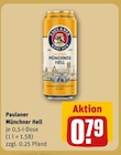 Münchner Hell Angebote von Paulaner bei REWE Olching für 0,79 €