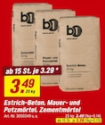 Estrich-Beton, Mauer- und Putz mörtel, Zement mörtel bei toom Baumarkt im Münster Prospekt für 3,29 €