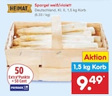 Netto Marken-Discount Bad Blankenburg - Spargel weiß/violett Angebot im Prospekt Spargel weiß/violett bei Netto Marken-Discount im Bad Blankenburg Prospekt für 9,49 €