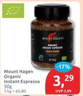 Organic Instant Espresso Angebote von Mount Hagen bei budni Seevetal für 3,29 €