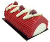 Bûche Vanille Framboises 8 parts - 550 g - AQUIBIO en promo à 11,99 € chez NaturéO Bûche Vanille Framboises 8 parts - 550 g - AQUIBIO dans le catalogue NaturéO
