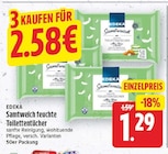 Samtweich feuchte Toilettentücher von EDEKA für 0,86 € bei E center im Angebot Samtweich feuchte Toilettentücher von EDEKA im aktuellen E center Prospekt