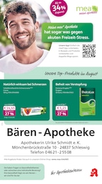Apotheken Prospekt von mea - meine apotheke Schleswig mea - meine apotheke Prospekt: "Unsere August-Angebote", 4 Seiten, 01.08.2026 - 31.08.2026