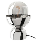 Tischleuchte + LED-Leuchtmittel Chromeffekt/rund Klarglas grau von ACKJA / MOLNART im aktuellen IKEA Prospekt für 17,98 €