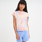 T-shirt manches courtes coton beige fille - La Halle T-shirt manches courtes coton beige fille à 6,99 € dans le catalogue La Halle