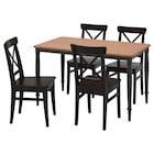 Aktuelles Tisch und 4 Stühle Kiefernfurnier schwarz/braunschwarz Angebot bei IKEA in Halle (Saale) ab 468,96 €