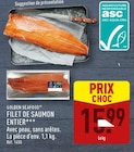 FILET DE SAUMON ENTIER - GOLDEN SEAFOOD - Aldi à Aurillac FILET DE SAUMON ENTIER - GOLDEN SEAFOOD en promo chez Aldi Aurillac à 15,99 €