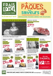 Catalogue Supermarchés Frais d'ici en cours à Vic-Fezensac et alentours, Pâques aux saveurs d'ici, 2 pages, 20/03/2024 - 01/04/2024