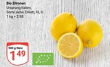 Aktuelles Bio Zitronen Angebot bei GLOBUS in Bochum ab 1,49 €