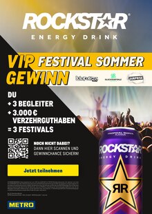 Rockstar Energy im Metro Prospekt "VIP Festival Sommer Gewinn" mit 1 Seiten (Wuppertal)