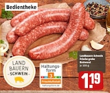 Frische grobe Bratwurst Angebote von Landbauern Schwein bei REWE Stuttgart für 1,19 €