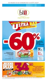 Prospectus Supermarchés Bi1 en cours, QUINZAINE DES PRIX ULTRA BAS, 20 pages, 19/08/2025 - 31/08/2025 Catalogue Supermarchés Bi1 en cours à Bray-sur-Seine et alentours, QUINZAINE DES PRIX ULTRA BAS, 20 pages, 19/08/2025 - 31/08/2025