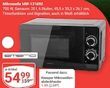 Mikrowelle MW-131692 Angebote von Emerio bei GLOBUS Siegen für 54,99 €