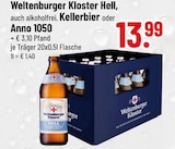 Weltenburger Kloster Hell, auch alkoholfrei, Kellerbier oder Anno 1050 bei Trinkgut im Burgau Prospekt für 13,99 €