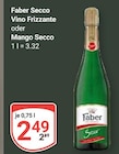 Vino Frizzante im Angebot bei GLOBUS in Gießen Vino Frizzante Angebote von Faber Secco bei GLOBUS Gießen für 2,49 €