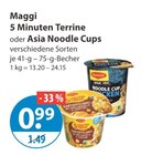 5 Minuten Terrine oder Asia Noodle Cups Angebote von Maggi bei V-Markt Memmingen für 0,99 €
