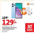Pack Redmi 12 5G 128 Go + Écouteurs Buds 6 - XIAOMI - Auchan Hypermarché à Valenciennes Pack Redmi 12 5G 128 Go + Écouteurs Buds 6 - XIAOMI en promo chez Auchan Hypermarché Valenciennes à 129,99 €