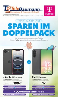 Aktueller Telebaumann Prospekt (Holzminden, 8 Seiten zum blättern Telebaumann Prospekt UNSER MAILIGHT: SPAREN IM DOPPELPACK mit 8 Seiten