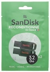 Pack de 2 clés usb 3.0 reconditionné - SANDISK - Super U à Boulogne-Billancourt Pack de 2 clés usb 3.0 reconditionné - SANDISK en promo chez Super U Boulogne-Billancourt à 16,99 €