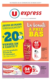 Prospectus U Express de la semaine "la beauté À PRIX BAS" avec 1 pages, valide du 18/03/2025 au 30/03/2025 pour Meudon et alentours