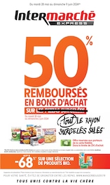 Prospectus Intermarché en cours, "50% REMBOURSÉS EN BONS D'ACHAT SUR tout LE RAYON SURGELÉS SALÉS",24 pages