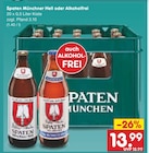 Münchner Hell oder Alkoholfrei im Netto Marken-Discount Prospekt Münchner Hell oder Alkoholfrei von Spaten München im aktuellen Netto Marken-Discount Prospekt für 13,99 €