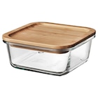 + Vorratsbehälter mit Deckel quadratisch Glas/Bambus 600 ml Angebote von IKEA 365+ bei IKEA Rastatt für 5,49 €