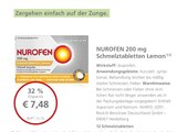 LINDA Zeulenroda - 200 mg Schmelztabletten Lemon Angebot im Prospekt 200 mg Schmelztabletten Lemon bei LINDA im Zeulenroda Prospekt für 7,48 €
