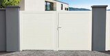 Portail PVC blanc "Bora" - L. 3,5 m en promo chez Brico Dépôt Mérignac à 729,00 €