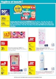 Prix et réduction Culottes Bébé Couches dans le prospectus Carrefour en cours Offre Culottes Bébé Couches dans le catalogue Carrefour du moment à la page 70