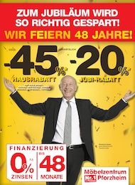 Möbelzentrum Pforzheim Prospekt: "WIR FEIERN 48 JAHRE!", 24 Seiten, 10.10.2026 - 24.10.2026