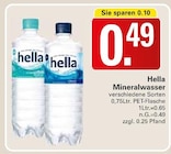Mineralwasser Angebote von Hella bei WEZ Bad Oeynhausen für 0,49 €