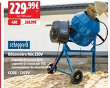 Bétonnière Mix 230V - SCHEPPACH en promo chez Screwfix Roubaix à 229,99 €