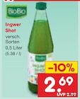 Ingwer Shot von BioBio für 2,69 € bei Netto Marken-Discount im Angebot Ingwer Shot von BioBio im aktuellen Netto Marken-Discount Prospekt