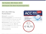 LINDA Premiumapotheke Gebesee - ACC akut 600 mg Hustenlöser Angebot im Prospekt ACC akut 600 mg Hustenlöser bei LINDA Premiumapotheke im Gebesee Prospekt für 16,75 €