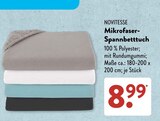 Mikrofaser-Spannbetttuch von NOVITESSE im aktuellen ALDI SÜD Prospekt für 8,99 €