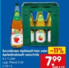 Aktuelle Saft Angebote bei Netto Marken-Discount in Mönchengladbach Aktuelles Apfelsaft klar Angebot bei Netto Marken-Discount in Mönchengladbach ab 7,99 €