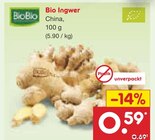 Bio Ingwer im Netto Marken-Discount Prospekt Bio Ingwer von BioBio im aktuellen Netto Marken-Discount Prospekt für 0,59 €