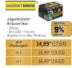 Kräuterlikör Angebote von Jägermeister bei Metro Lippstadt für 19,62 €