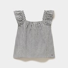 Blouse droite manches volants noir fille à La Halle dans Hinckange