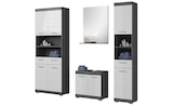 Badmöbel-Set SCHLOONSEE 4 teilig bestehend aus: Hochschrank Waschbeckenunterschrank Badspiegel Hochschrank breit Schloonsee im aktuellen Höffner Prospekt für 571,00 €