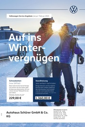 Volkswagen Prospekt für Dießen mit 1 Seite Volkswagen Prospekt für Dießen: "Auf ins Wintervergnügen", 1 Seite, 01.01.2025 - 28.02.2025