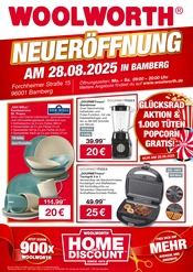 Aktueller Woolworth Prospekt mit Küchenmaschine, "NEUERÖFFNUNG IN BAMBERG", Seite 1