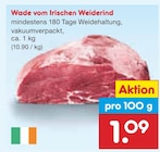 Aktuelle Rindfleisch Angebote bei Netto Marken-Discount in Salzgitter Aktuelles Wade vom Irischen Weiderind Angebot bei Netto Marken-Discount in Salzgitter ab 1,09 €