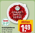 Granatapfelkerne von REWE to go für 1,49 € bei REWE im Angebot Granatapfelkerne von REWE to go im aktuellen REWE Prospekt