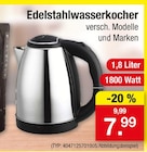 Edelstahlwasserkocher im Angebot bei Zimmermann in Wunstorf Edelstahlwasserkocher Angebote bei Zimmermann Wunstorf für 7,99 €