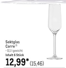 Sektglas Carre von Metro Professional im aktuellen METRO Prospekt für 15,46 €