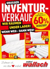 Aktueller Möbel Wallach Möbel & Einrichtung Prospekt in Dannenberg und Umgebung, "GROSSER INVENTUR-VERKAUF" mit 12 Seiten, 20.01.2026 - 28.01.2026