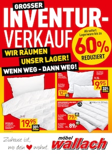 Möbel Wallach Prospekt GROSSER INVENTUR-VERKAUF mit 12 Seiten